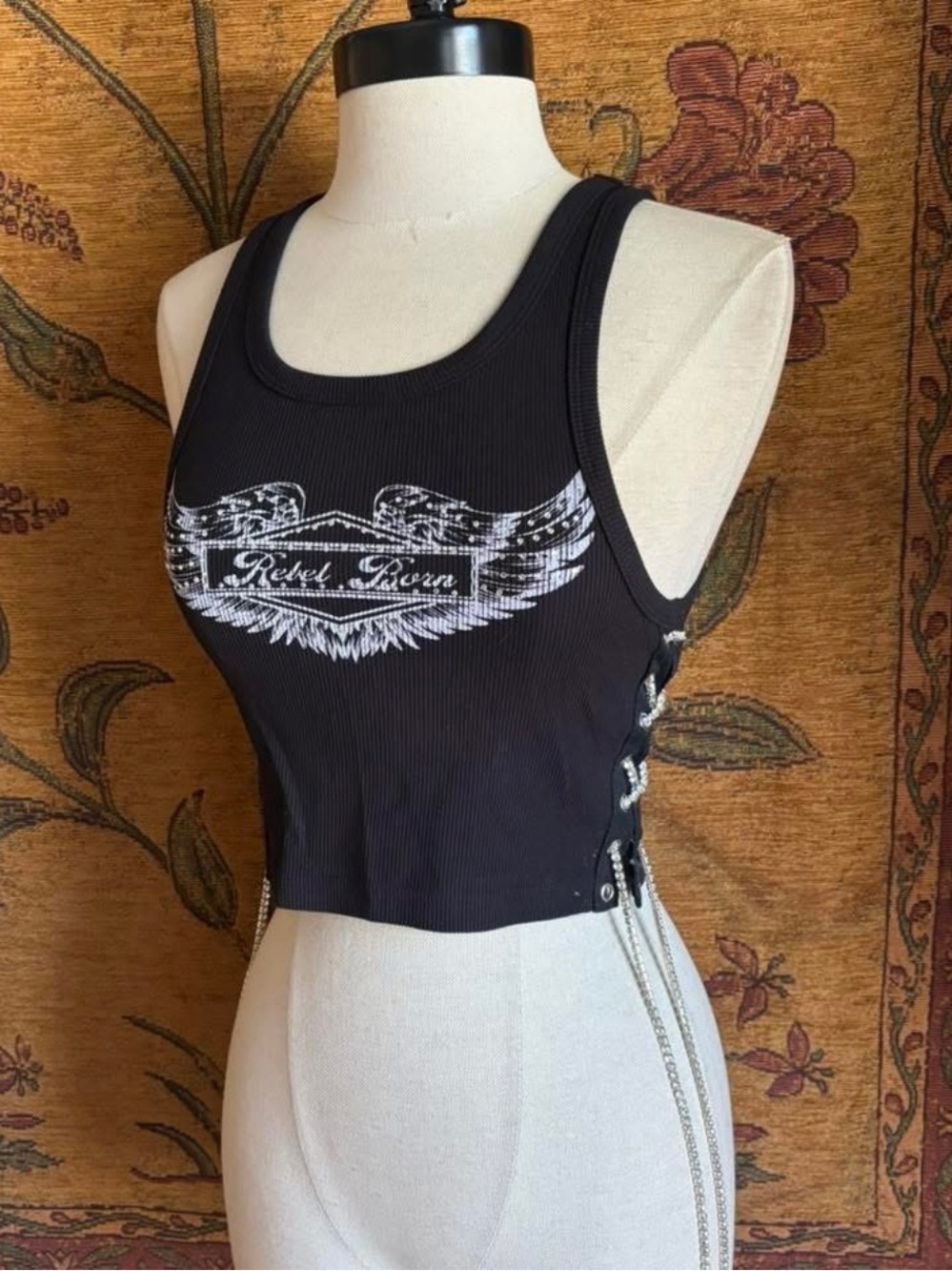 Rebel Born Rhinestone Tank